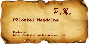 Pölöskei Magdolna névjegykártya